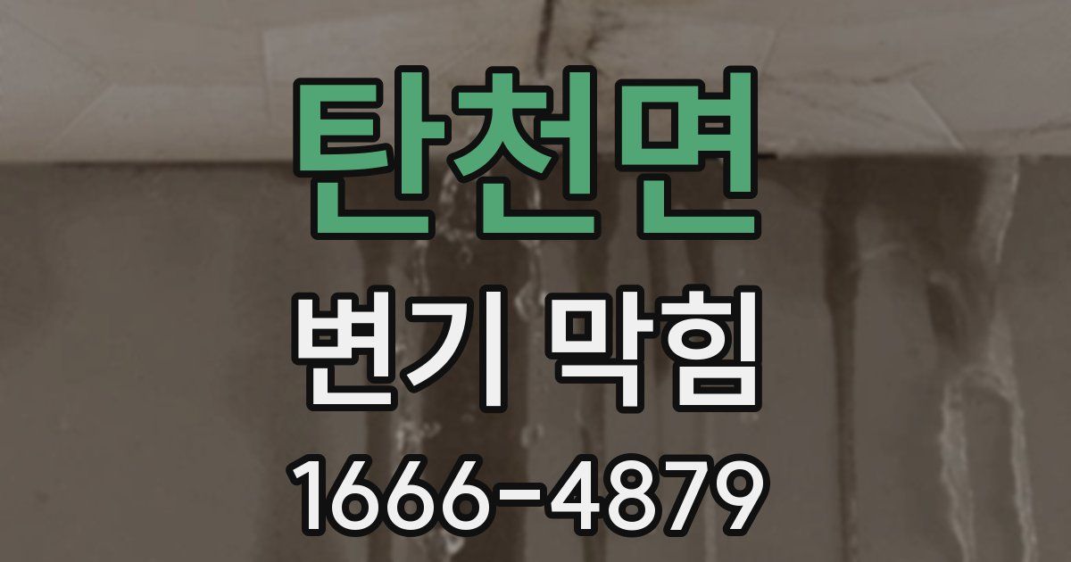 탄천면 변기 막힘