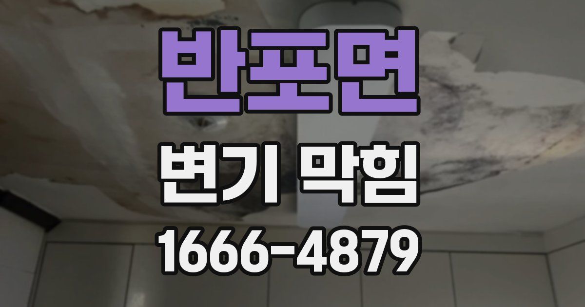 반포면 변기 막힘