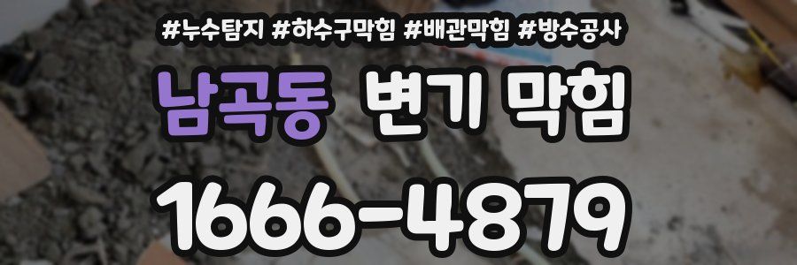 남곡동 변기 막힘