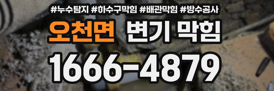 오천면 변기 막힘