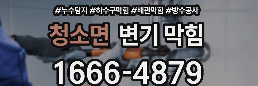 청소면 변기 막힘