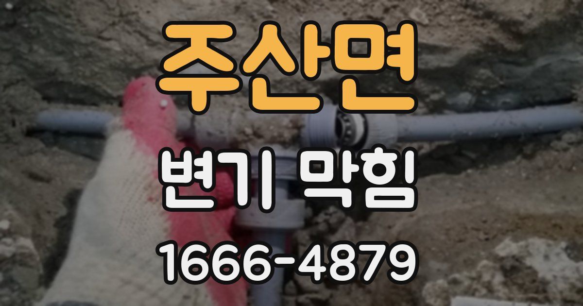 주산면 변기 막힘