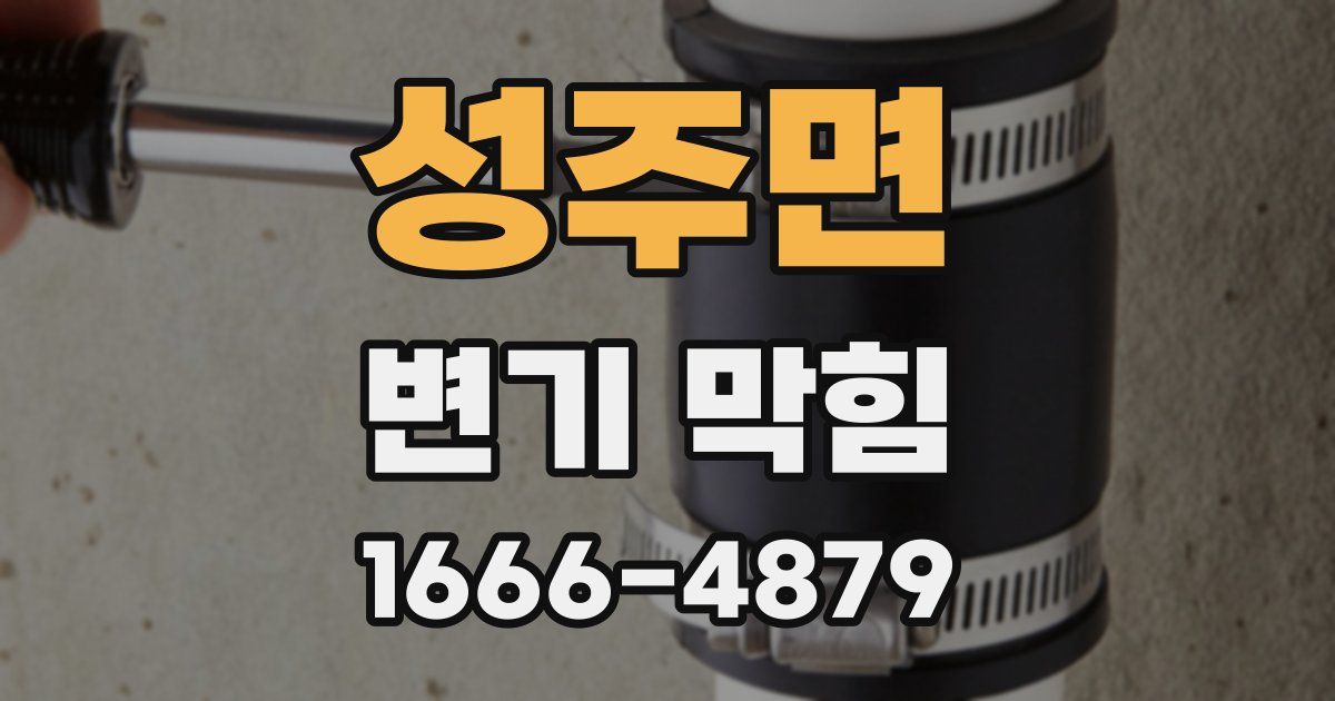 성주면 변기 막힘