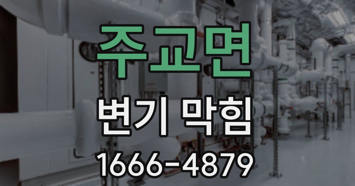 주교면 변기 막힘