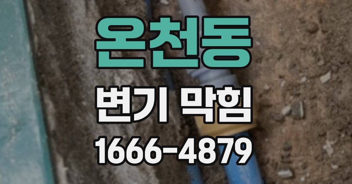 온천동 변기 막힘