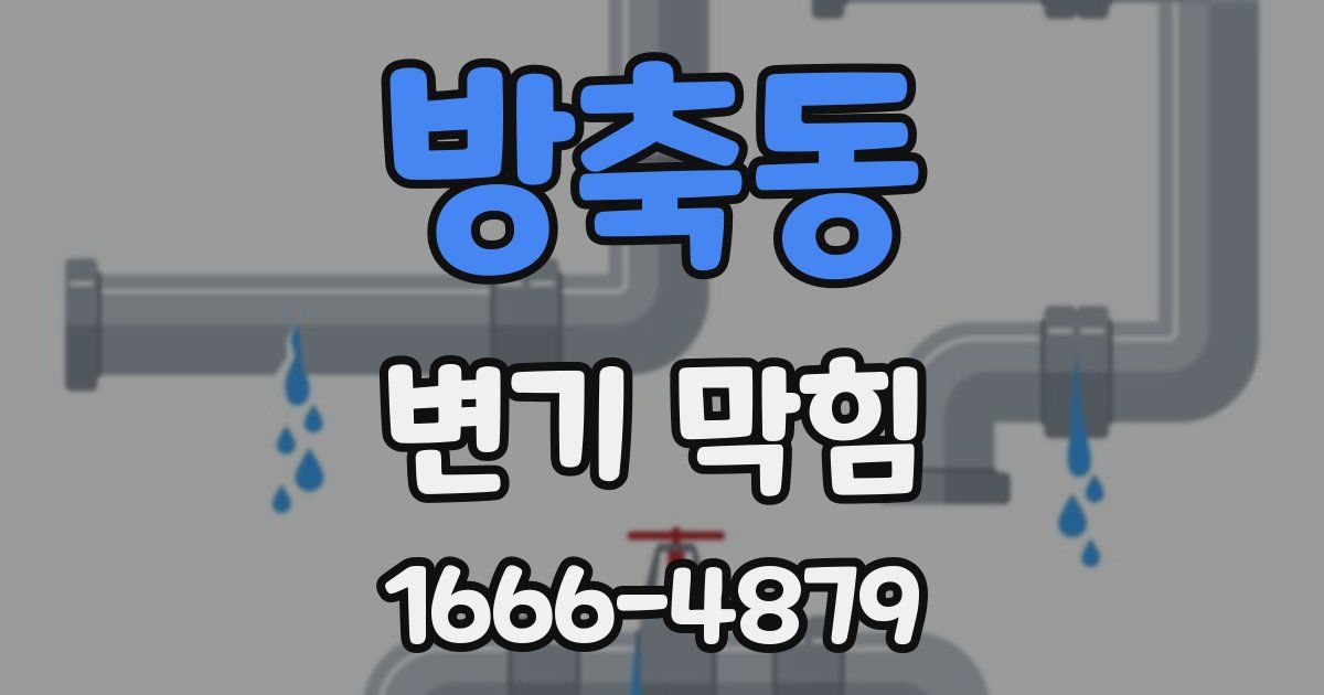 방축동 변기 막힘