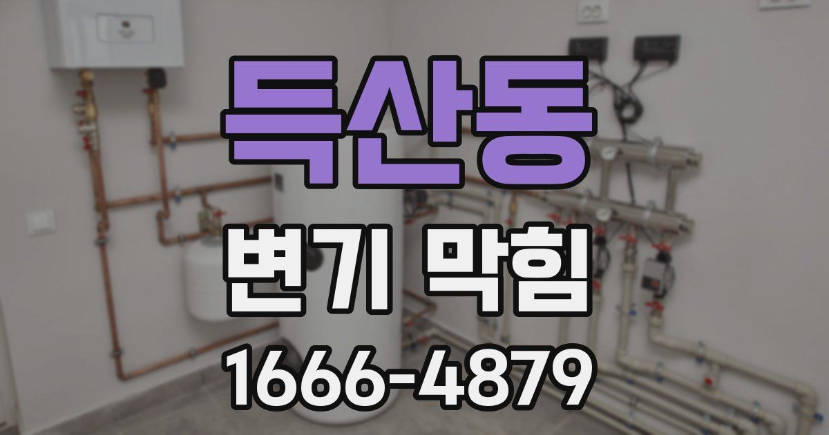 득산동 변기 막힘