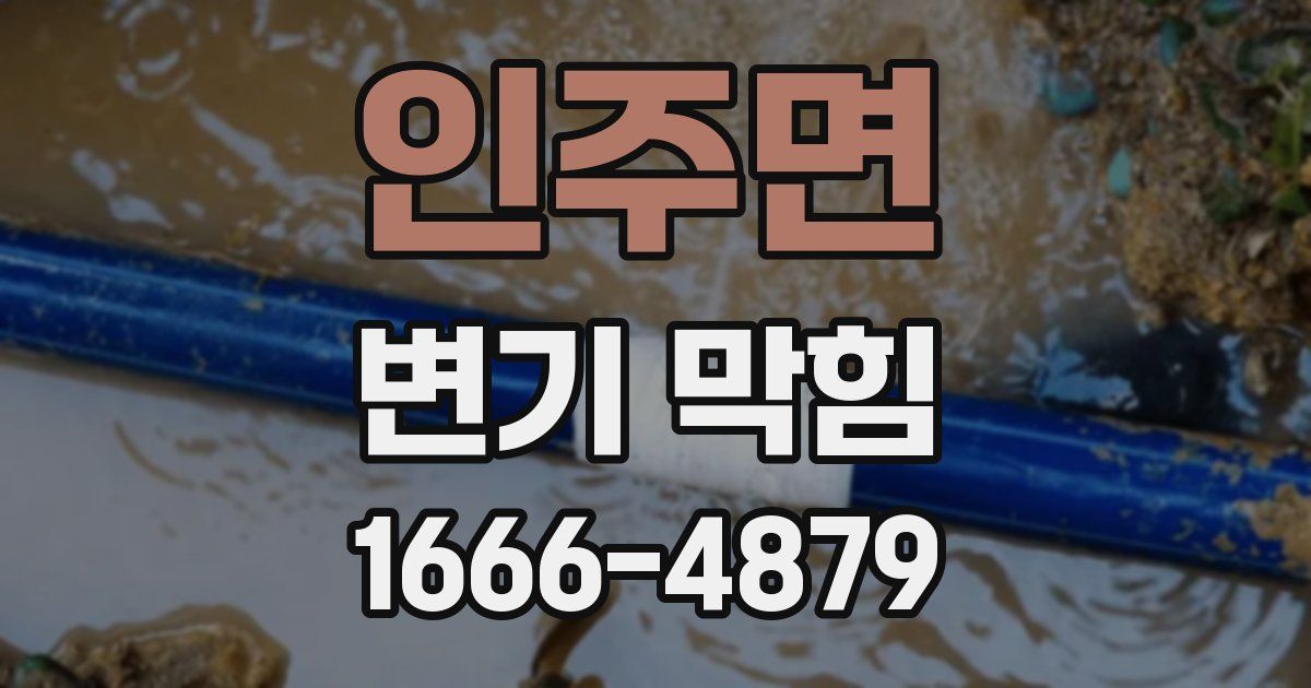 인주면 변기 막힘