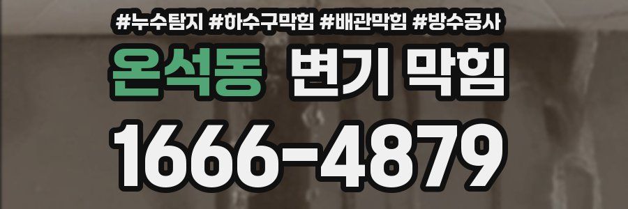 온석동 변기 막힘