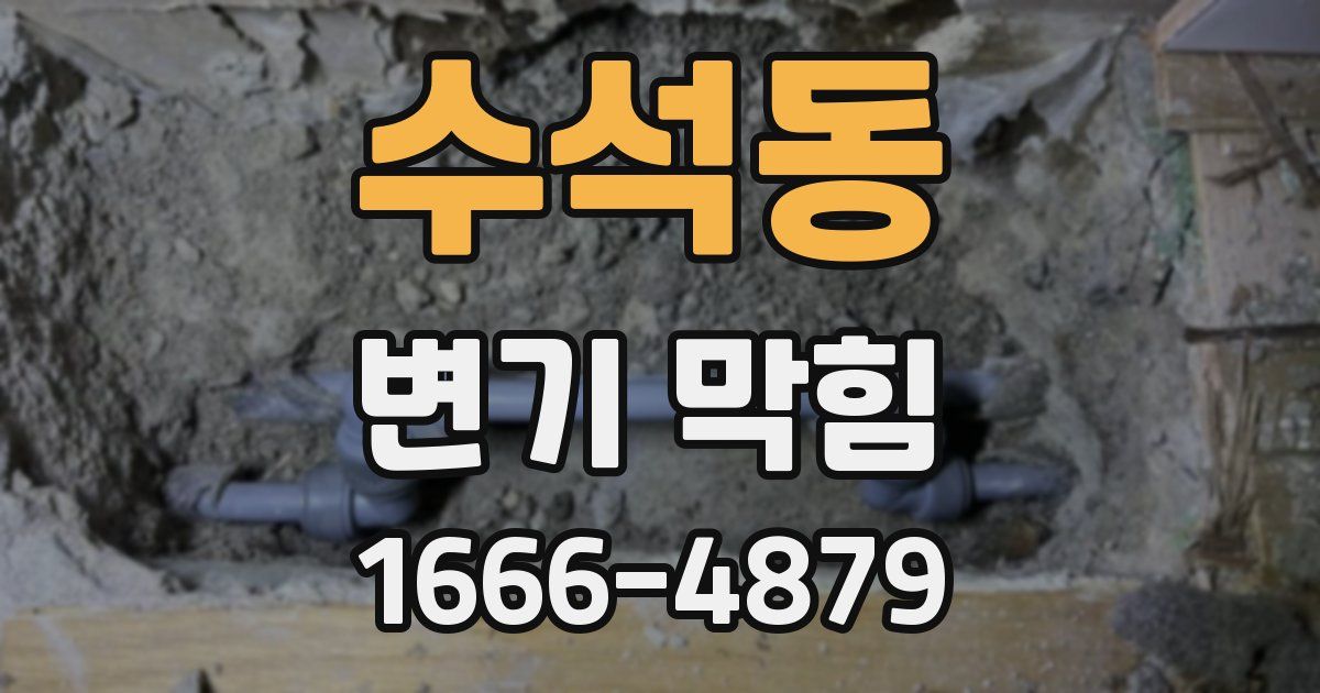수석동 변기 막힘