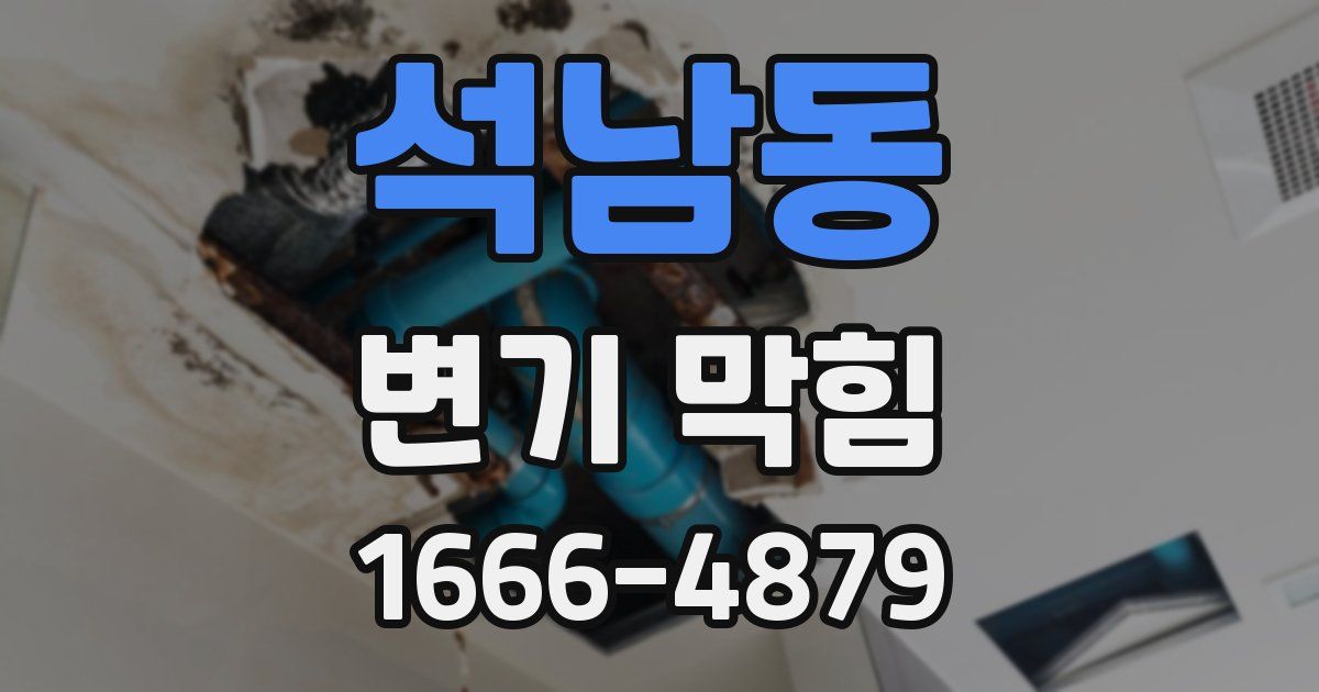 석남동 변기 막힘