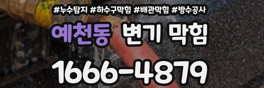 예천동 변기 막힘