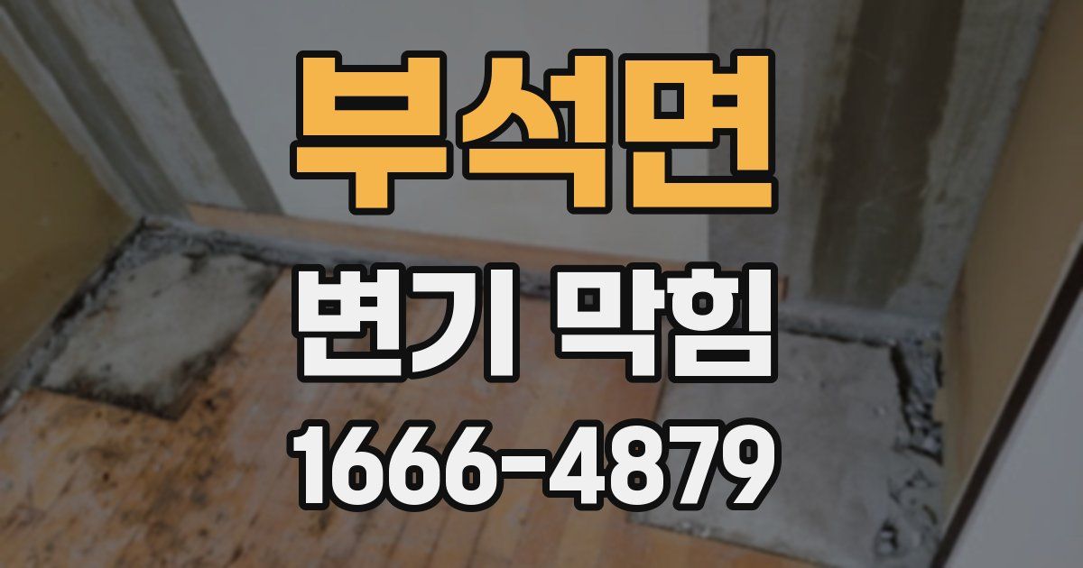 부석면 변기 막힘