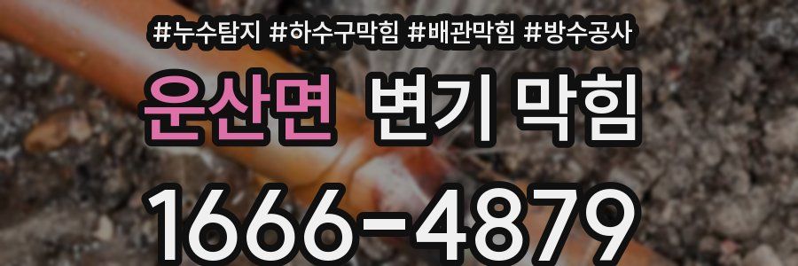 운산면 변기 막힘