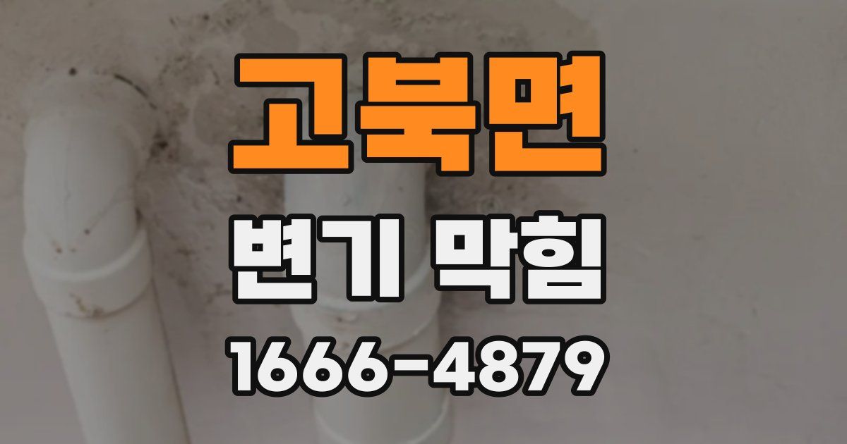 고북면 변기 막힘