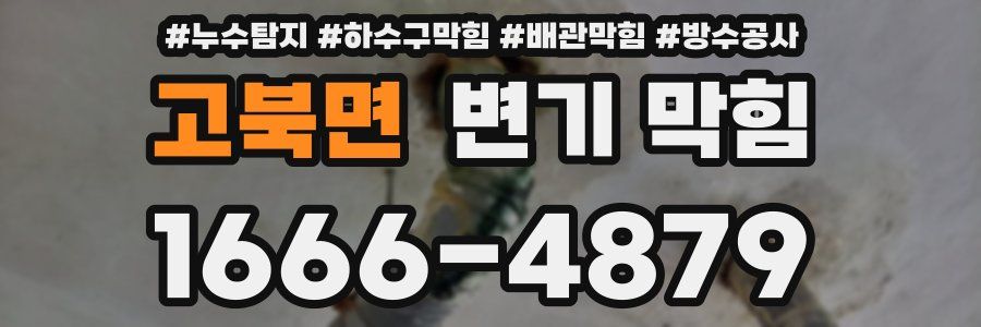 고북면 변기 막힘