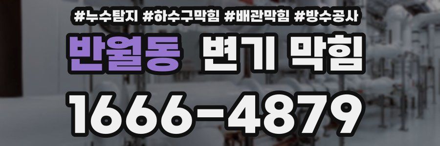 반월동 변기 막힘
