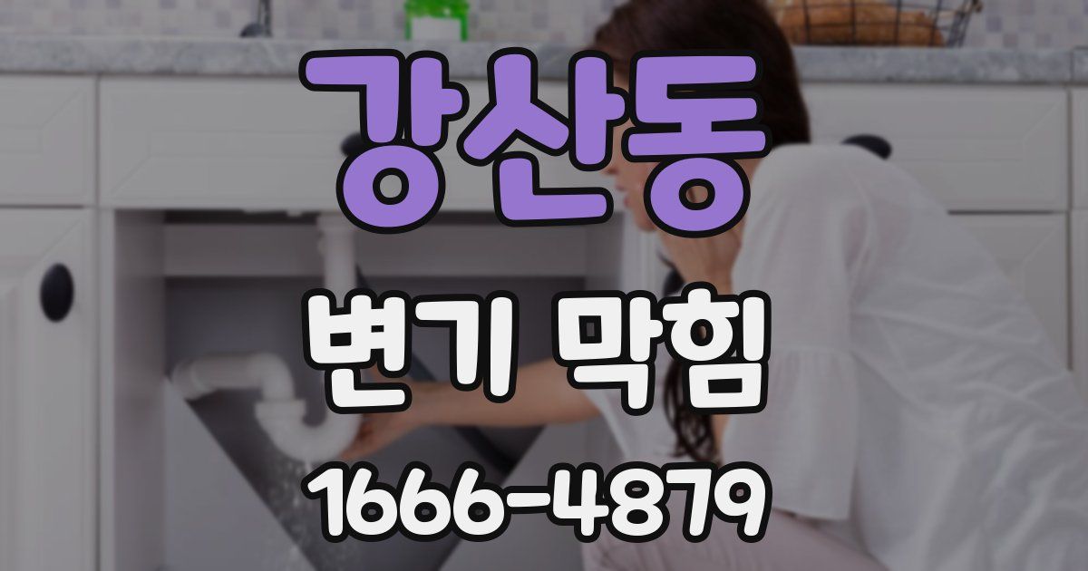 강산동 변기 막힘