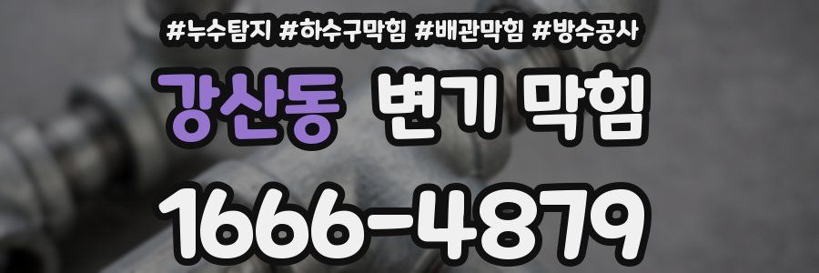 강산동 변기 막힘