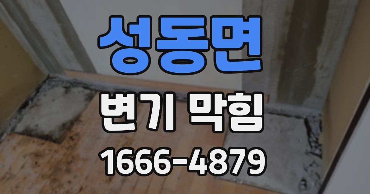 성동면 변기 막힘