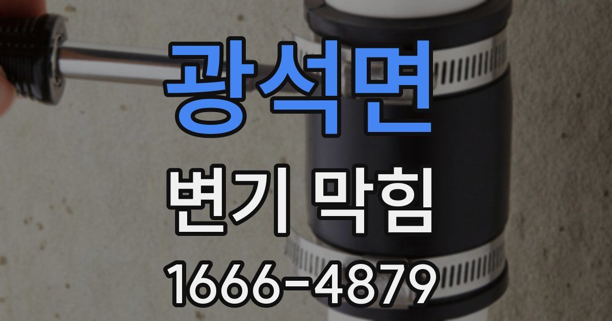광석면 변기 막힘