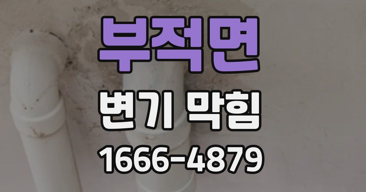 부적면 변기 막힘