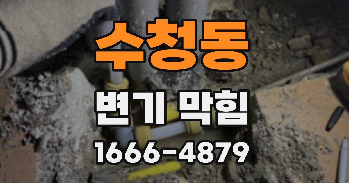 수청동 변기 막힘