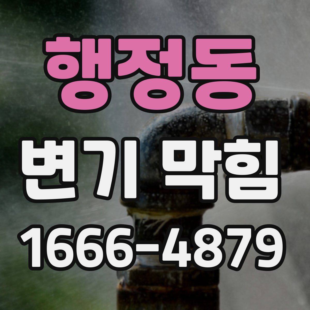 행정동 변기 막힘