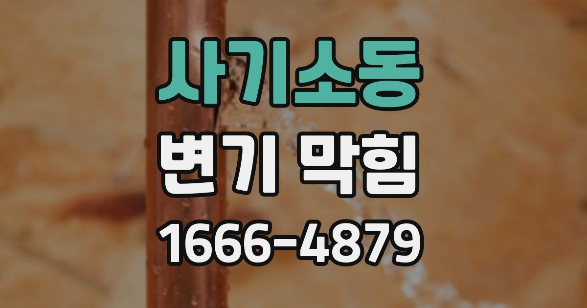 사기소동 변기 막힘