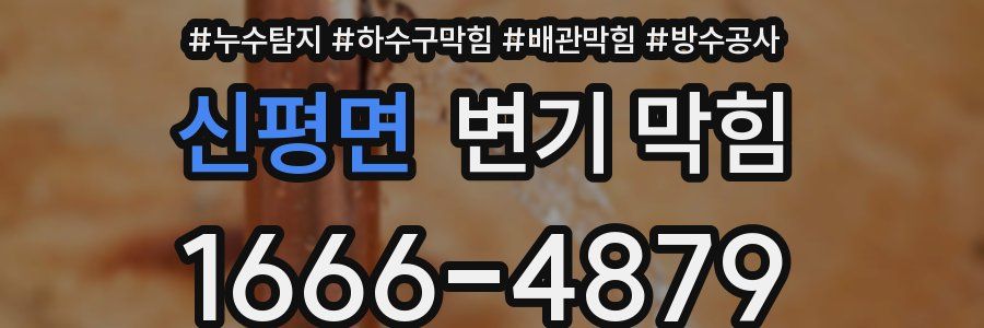 신평면 변기 막힘