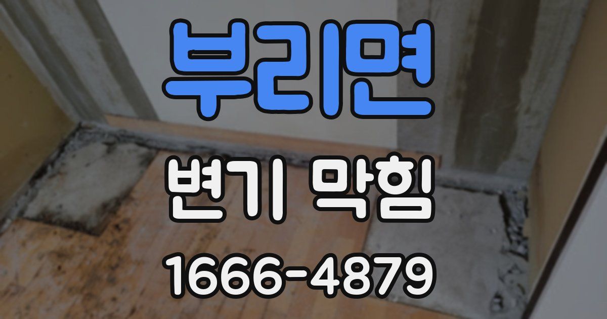 부리면 변기 막힘
