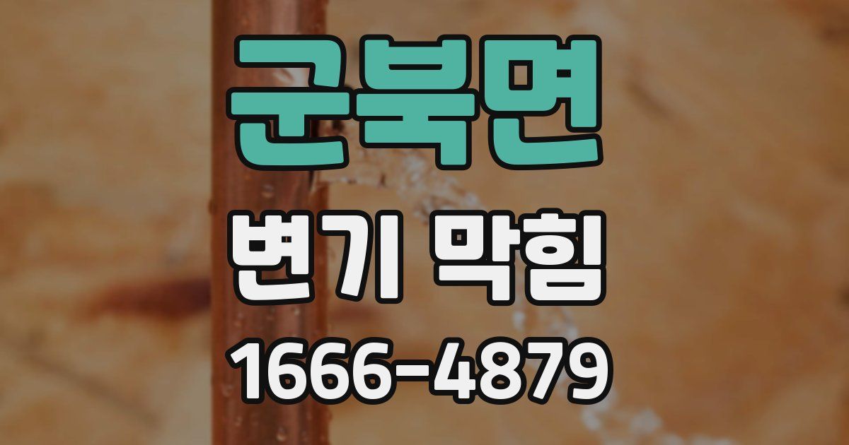 군북면 변기 막힘