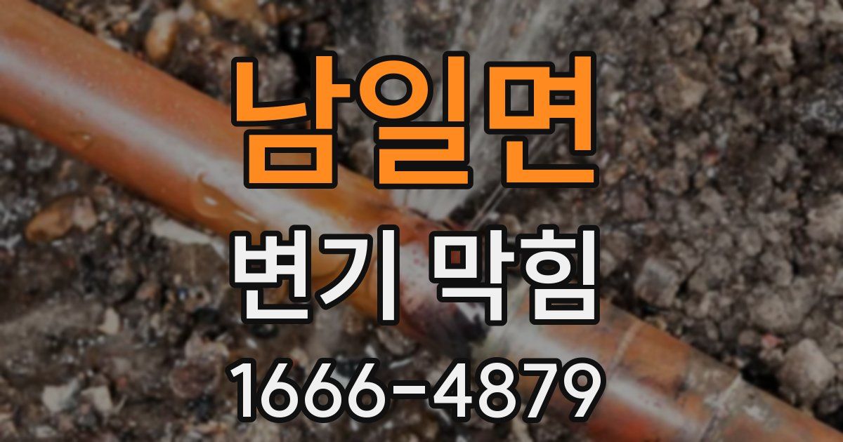 남일면 변기 막힘