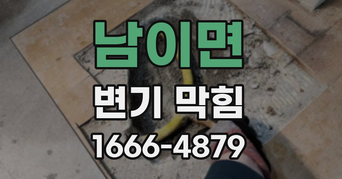 남이면 변기 막힘