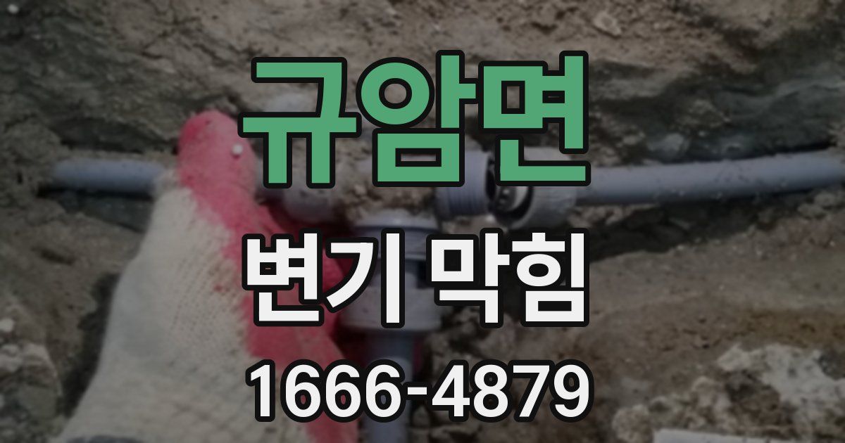규암면 변기 막힘