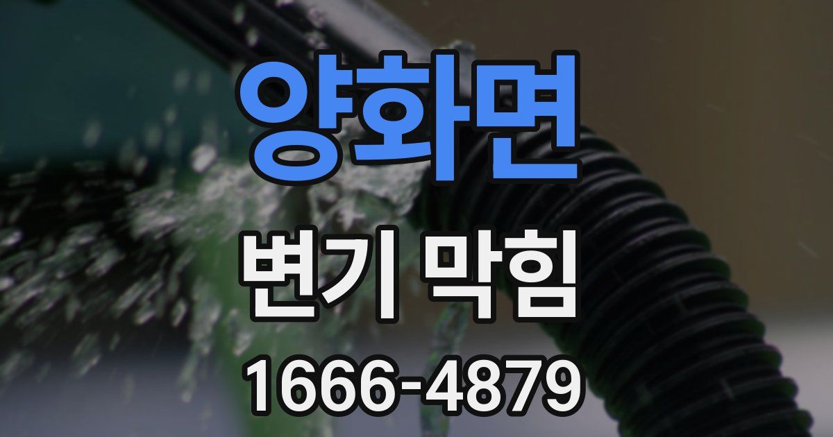 양화면 변기 막힘