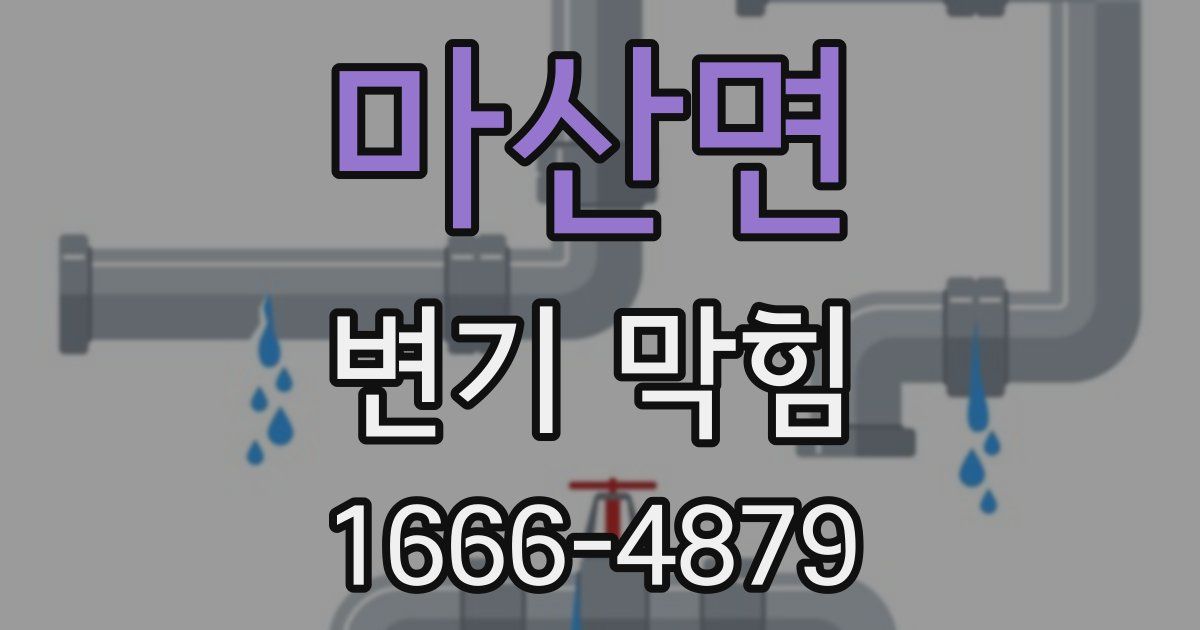 마산면 변기 막힘