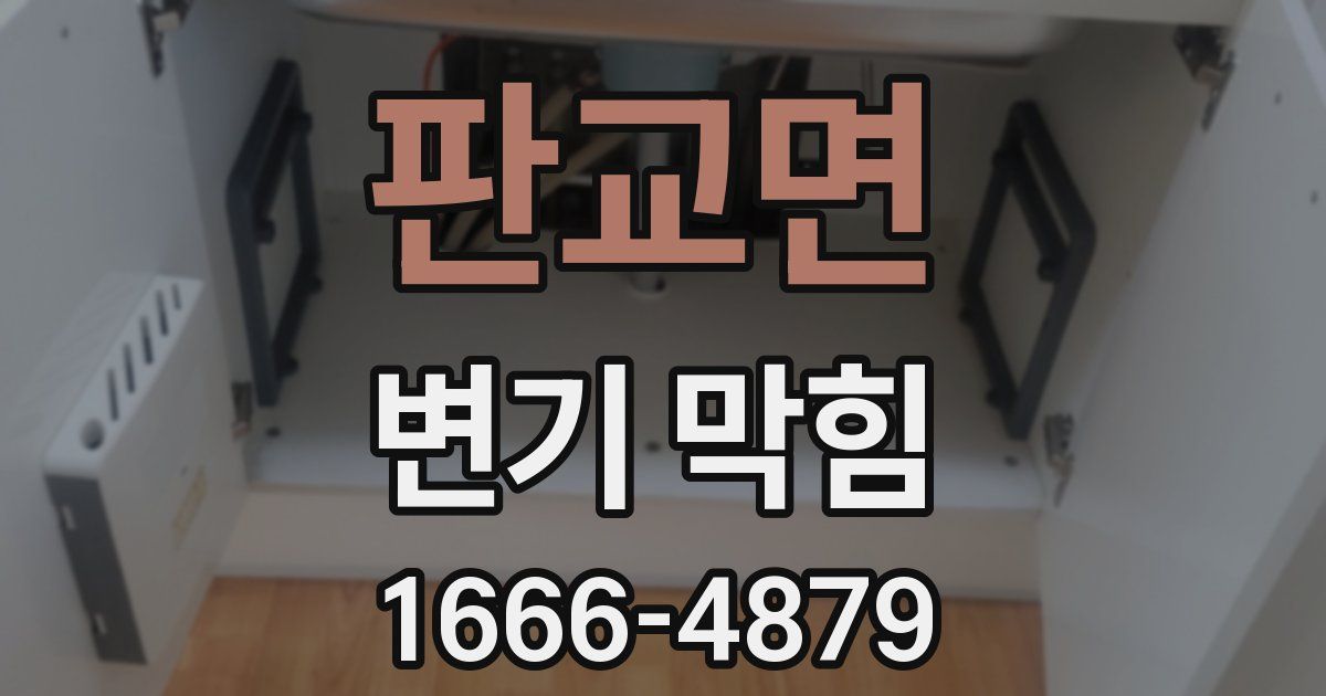 판교면 변기 막힘