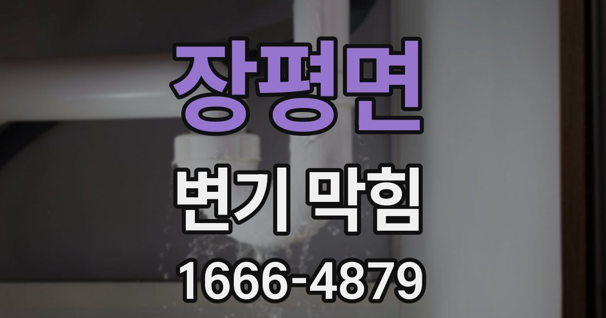 장평면 변기 막힘