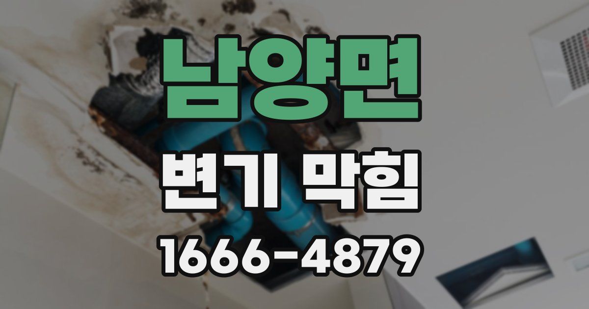 남양면 변기 막힘
