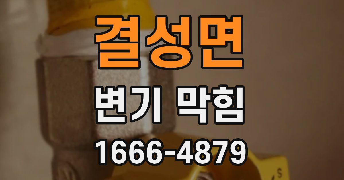결성면 변기 막힘