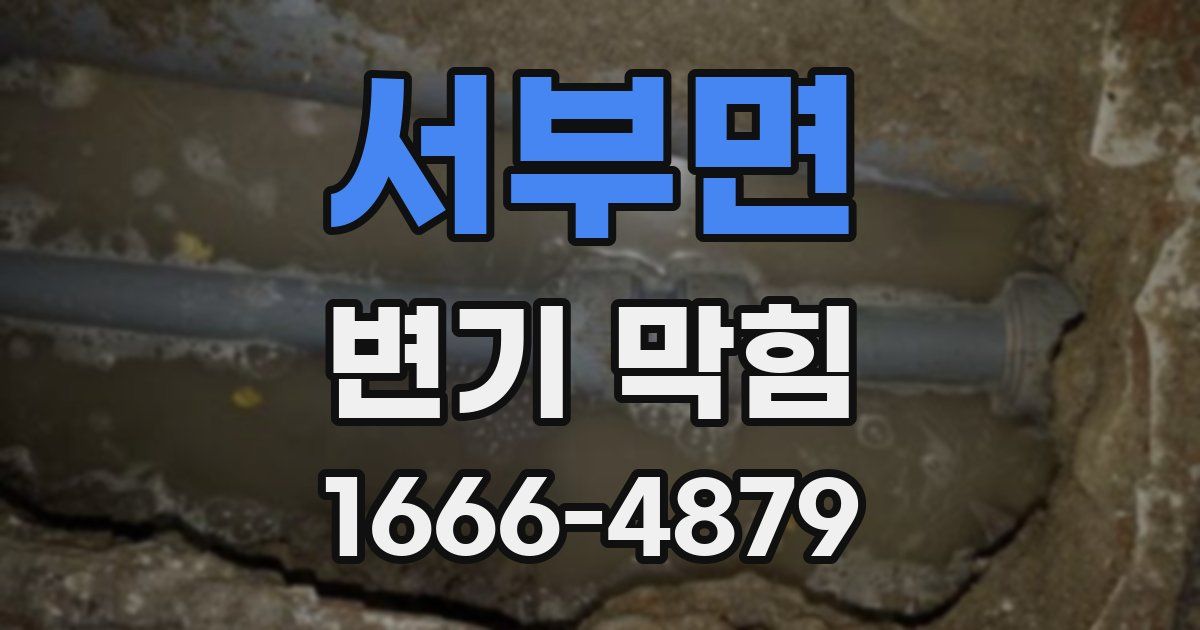 서부면 변기 막힘