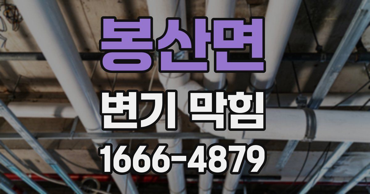 봉산면 변기 막힘
