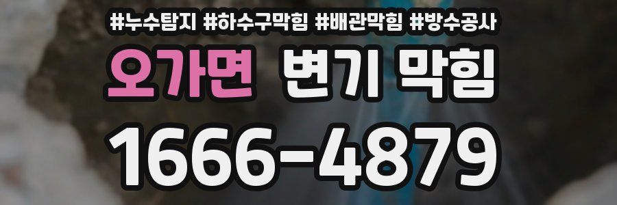 오가면 변기 막힘
