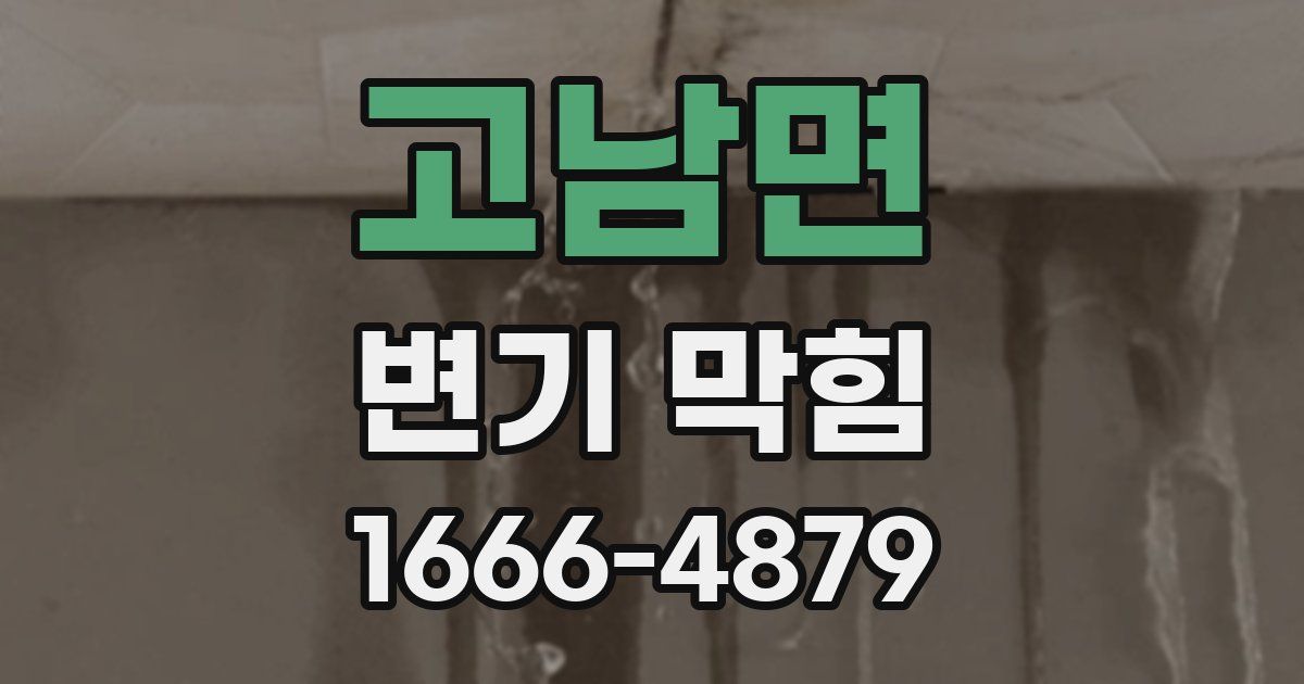 고남면 변기 막힘