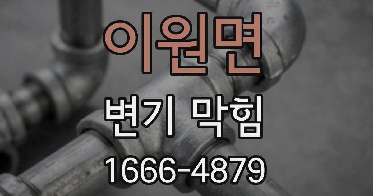 이원면 변기 막힘
