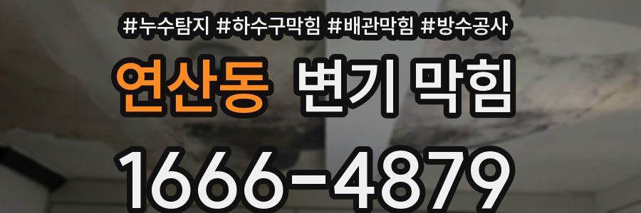 연산동 변기 막힘