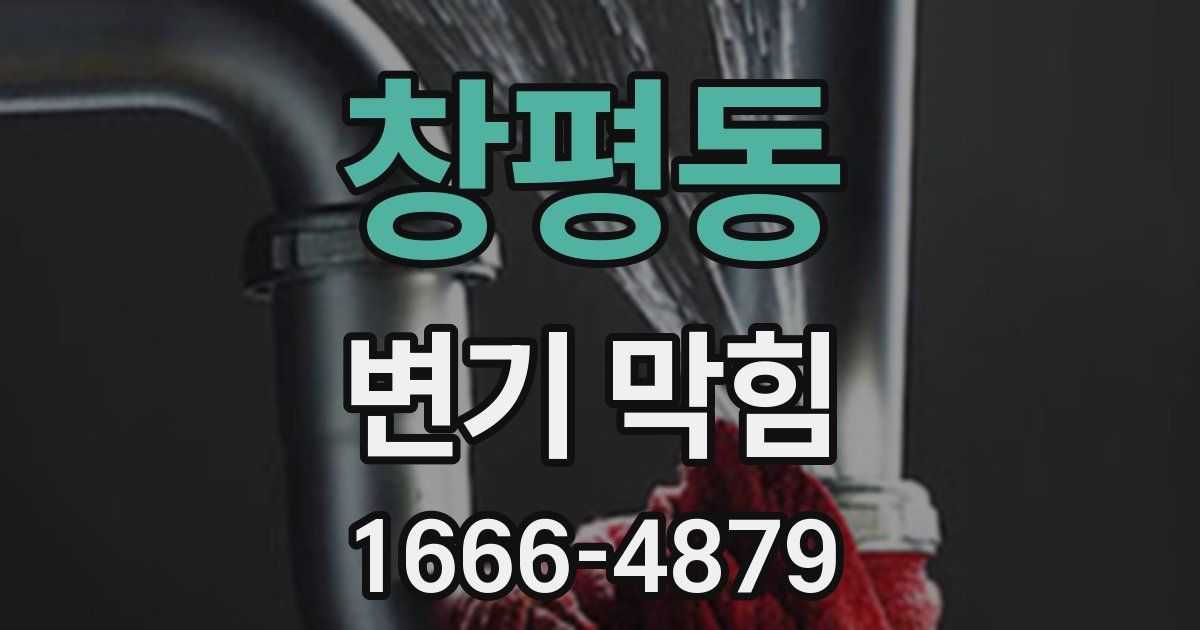 창평동 변기 막힘