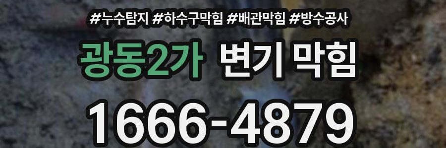 광동2가 변기 막힘