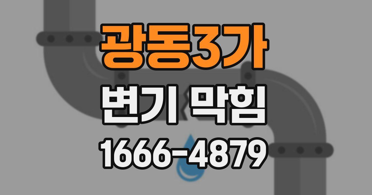 광동3가 변기 막힘